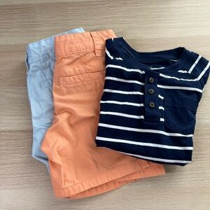 Cat & Jack Shorts and Shirt Bundle Boy’s Size 4T